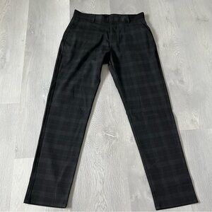 ZARA DRESS PANTS GRAY BLACK CHECK SLIM FIT MENS MEDIUM